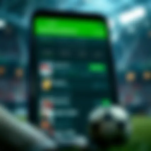 1xbet app interface showcasing betting options