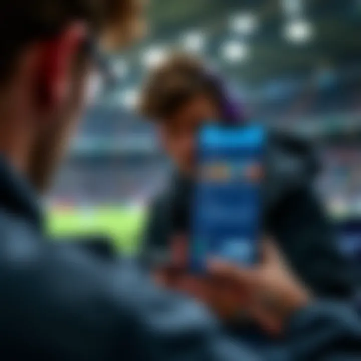 User reviewing the 1xbet app features