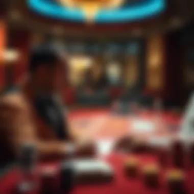 Player analyzing betting patterns and strategies