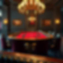 Elegant baccarat table setup