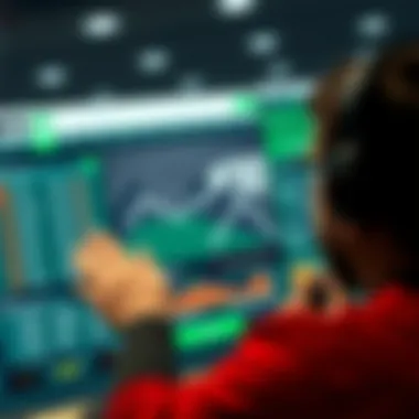 User engaging with the betting platform interface