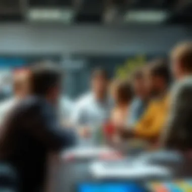 The Importance of Community in Betting Success A group of enthusiasts discussing betting strategies in a lively setting