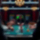 Strategic layout of online blackjack gameplay