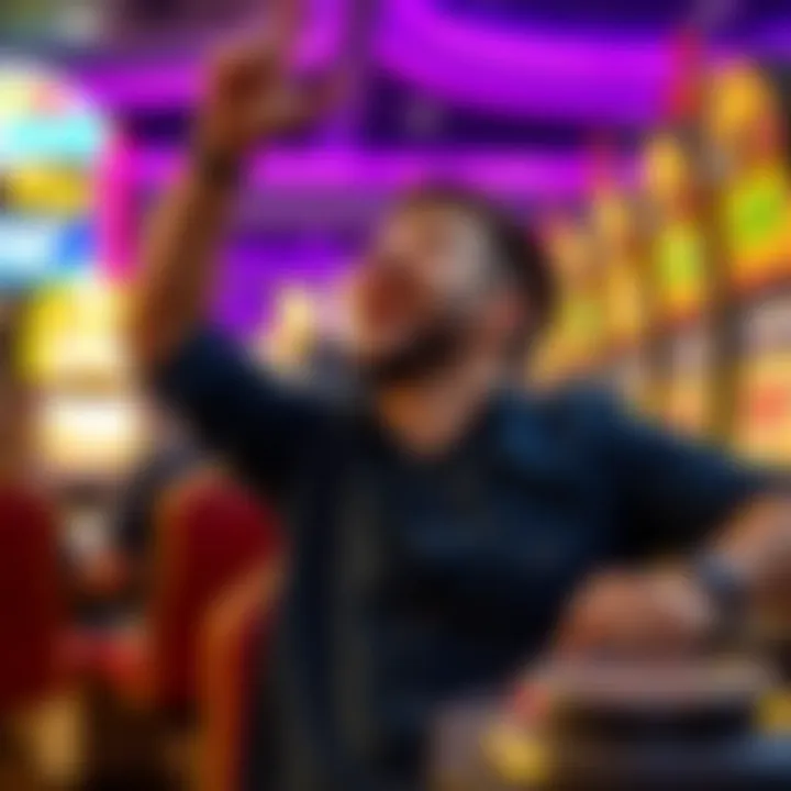 Celebrating Your Slot Success A player celebrating a big win in slots