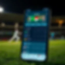 Real-time cricket score tracking on mobile app