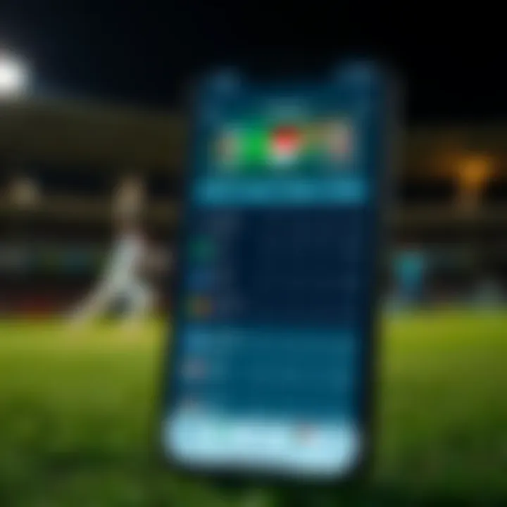 Real-time cricket score tracking on mobile app