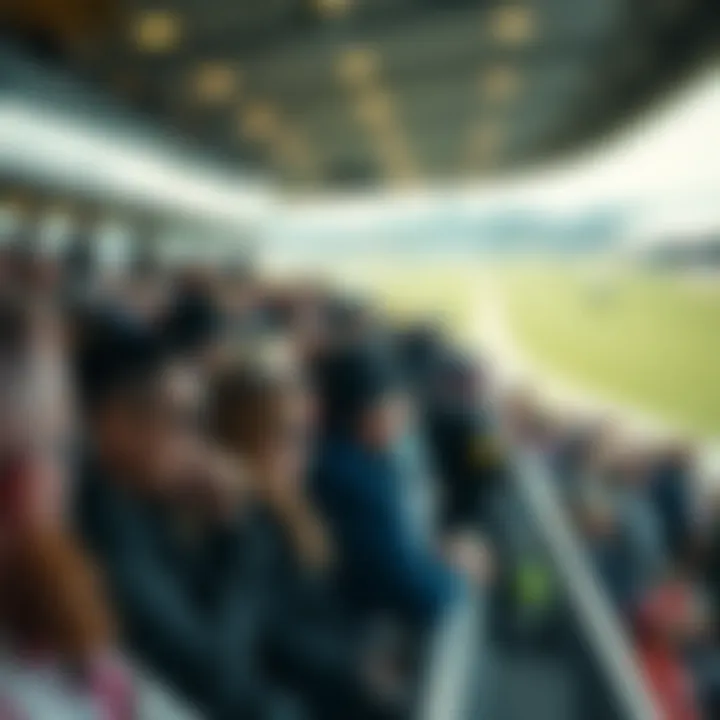 A diverse crowd enjoying a racing event