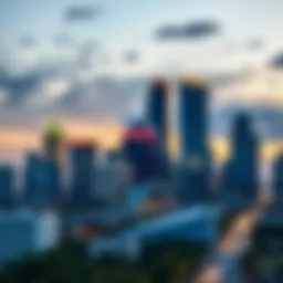 Dallas skyline with modern architecture