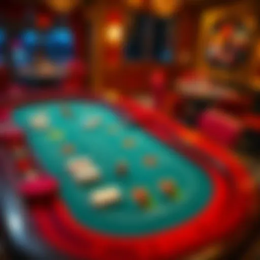 European Blackjack table setup