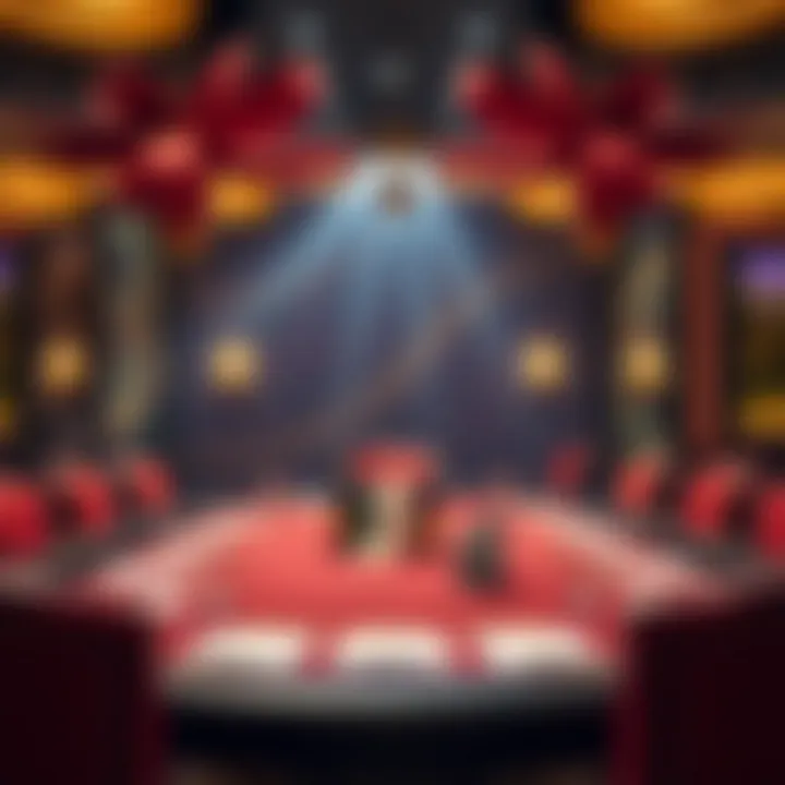 Luxurious gaming table with vibrant decorations