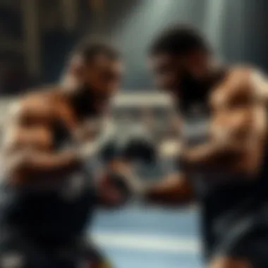 Francis Ngannou demonstrating his MMA skills in action.