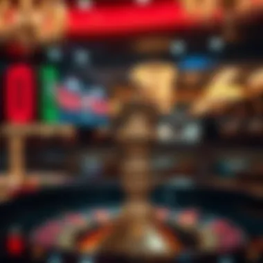 Visual representation of online roulette gameplay