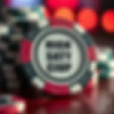 Close-up of high-value betting chips