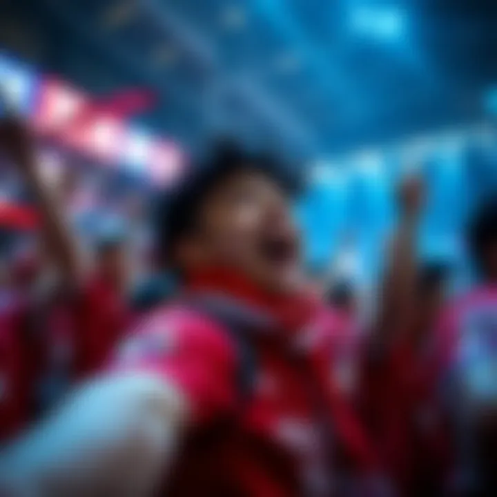 Fans celebrating a victory of Hong Kong Rangers