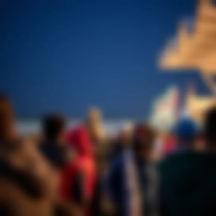 A vibrant scene of spectators enjoying a horse race in Korea.