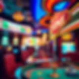 A digital representation of a vibrant Las Vegas casino atmosphere
