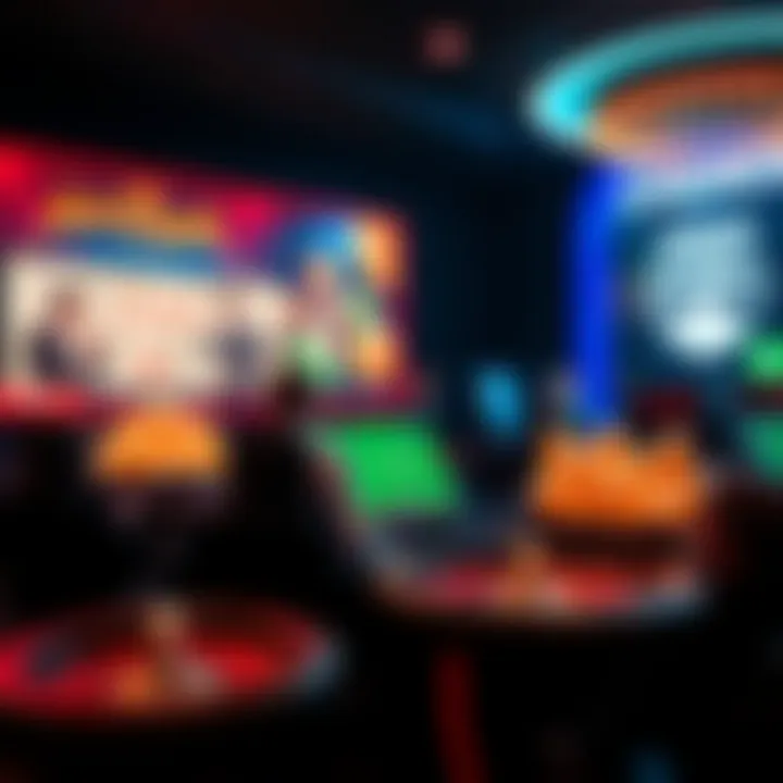 Trendy casino interfaces showcasing modern online gambling platforms