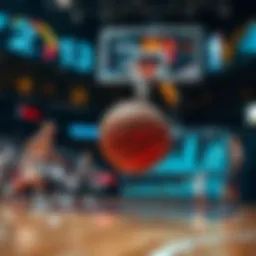 Visual representation of basketball analytics