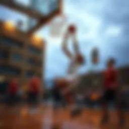 Dynamic basketball scene in Oklahoma showcasing local teams in action.