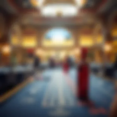 An elegant baccarat table setup