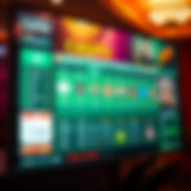 User interface of a popular online casino platform