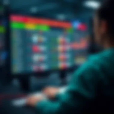 A digital interface showcasing various betting options