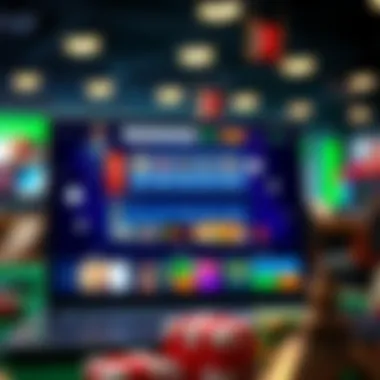 Interface of a Popular Online Gambling Platform Online gambling platform interface