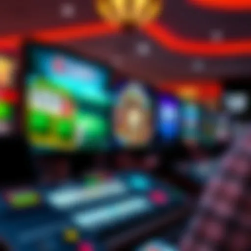 Exploring Online Live Casino Interfaces A vibrant online casino interface showcasing live games