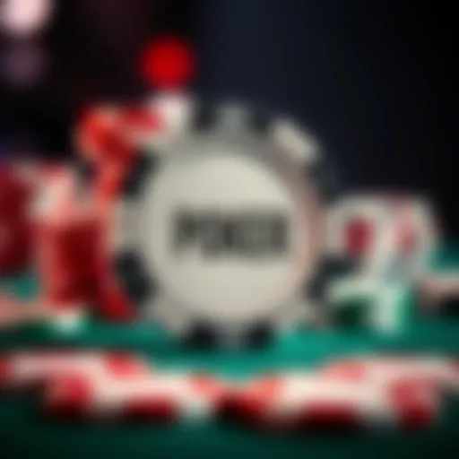 Illustration of online poker chips