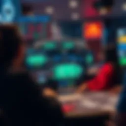 Overview of online poker platforms showcasing user interface designs.