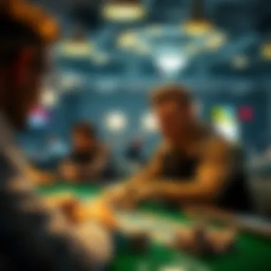 Player placing a bet at the table