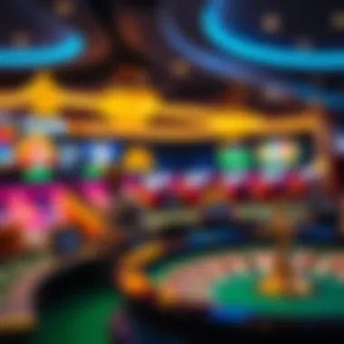 Exploring the Excitement of Online Casino Tables A vibrant online casino table showcasing popular games