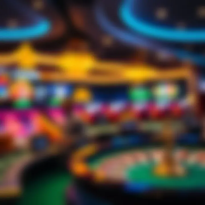 Exploring the Excitement of Online Casino Tables A vibrant online casino table showcasing popular games