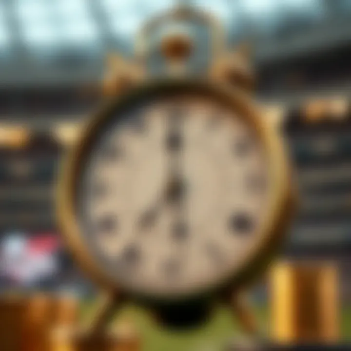 A clock symbolizing the historical evolution of betting