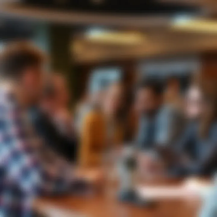 A diverse group engaged in discussions about betting experiences