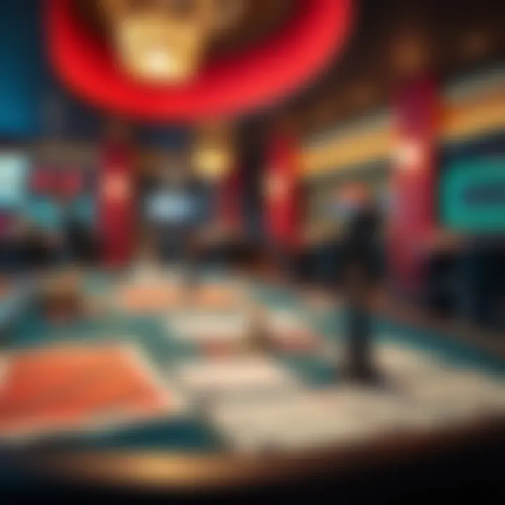 A strategic overview of betting options laid out on a table