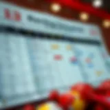 A detailed racing schedule showcasing various events