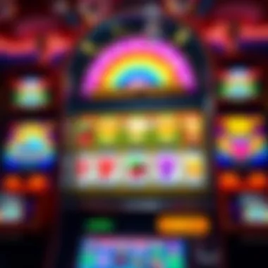 Rainbow Wealth Slot Machine Overview Colorful display of a rainbow wealth slot machine