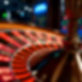 A vibrant roulette wheel showcasing various betting options