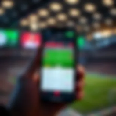 Strategic betting approach illustrated on mobile device