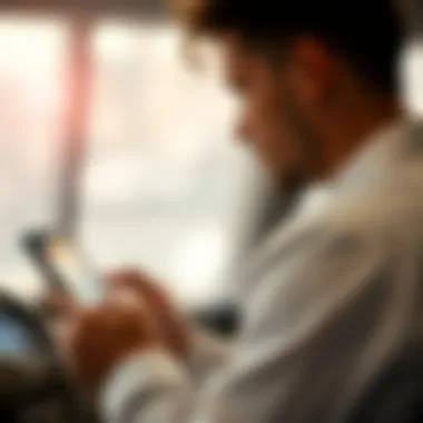 User navigating the Sbobet mobile platform