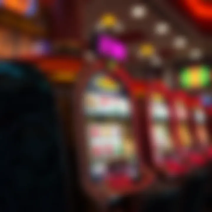 An elegant slot machine with vibrant symbols and lights