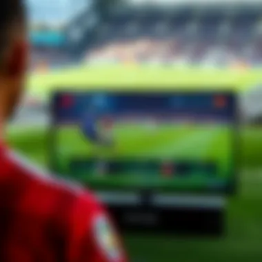 A high-quality soccer match live streaming interface