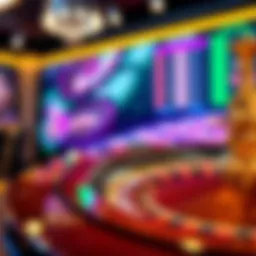 Online roulette game interface showcasing vibrant graphics