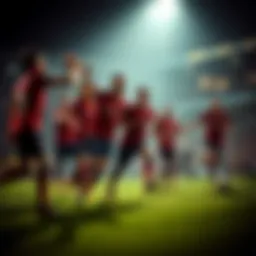 Toronto FC team celebrating a victory