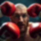 A dynamic portrait of Tyson Fury showcasing his boxing prowess.