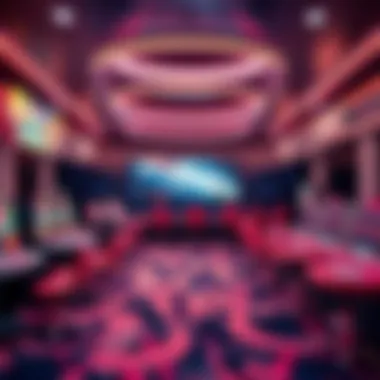 Future trends in online casinos represented through futuristic design