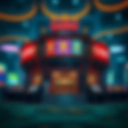 Structure of online casinos depicted through digital graphics