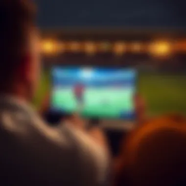 User enjoying a soccer match on a streaming device